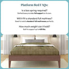 Now Furniture - Struttura letto matrimoniale, Letto a piattaforma in legno
