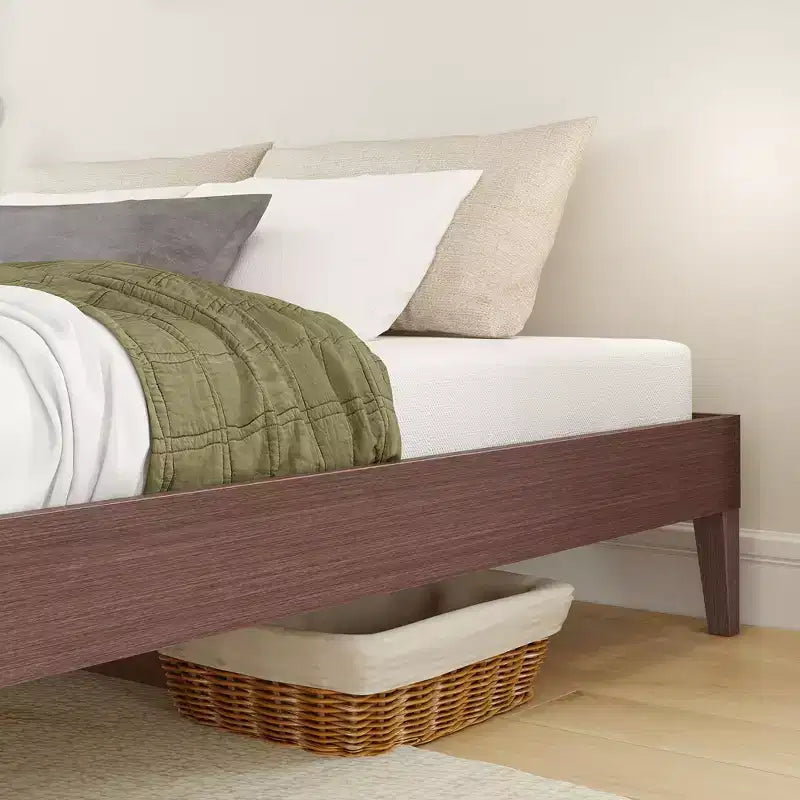 Now Furniture - Struttura letto matrimoniale, Letto a piattaforma in legno