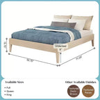 Now Furniture - Struttura letto matrimoniale, Letto a piattaforma in legno