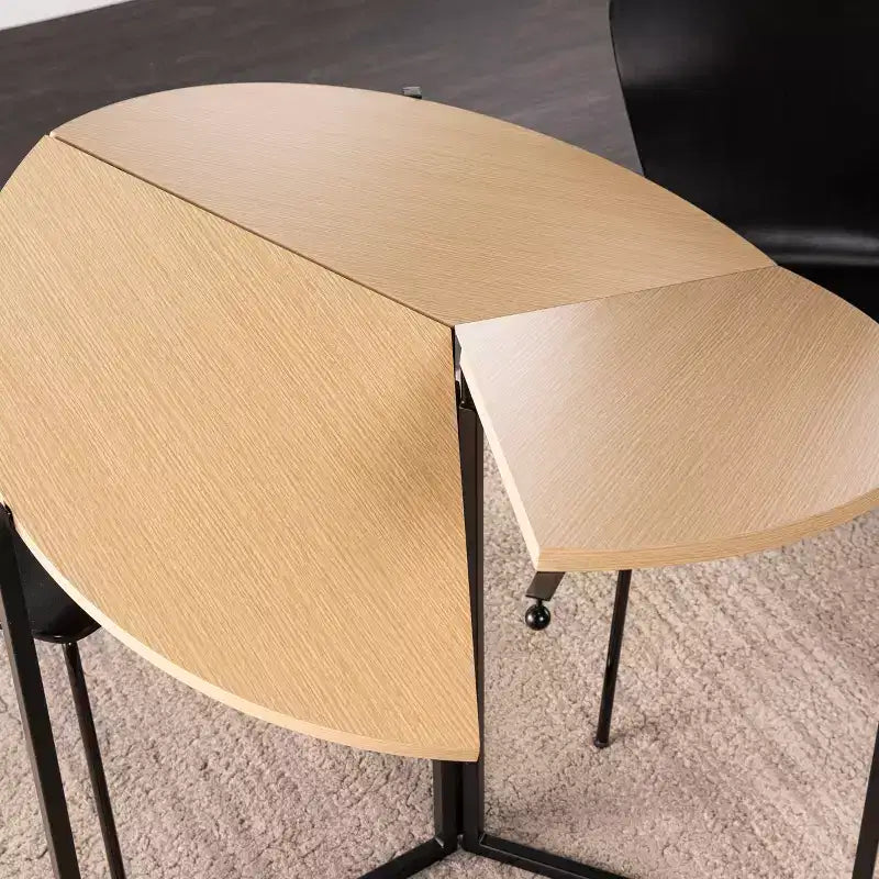 Tavolo da pranzo rotondo pieghevole Ladston – Beige – SEI