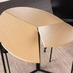 Tavolo da pranzo rotondo pieghevole Ladston – Beige – SEI