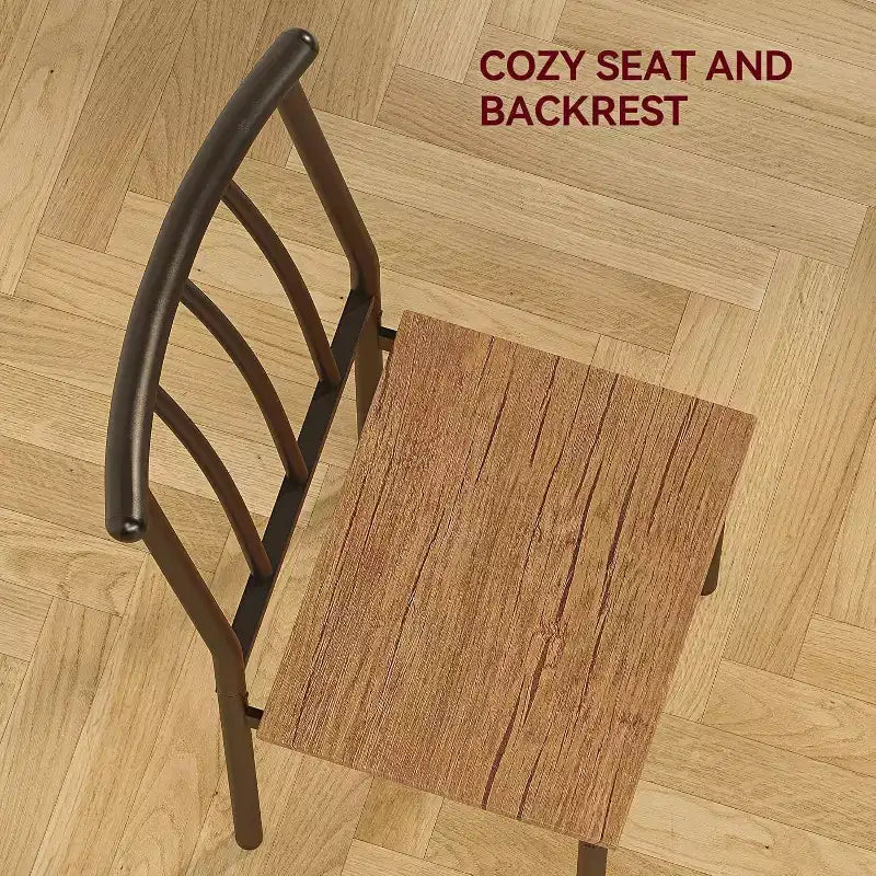 Set da 2 Tavoli da Pranzo Quadrati Moderni da Interno con Design Salvaspazio, in MDF e Acciaio Inossidabile
