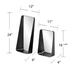 Amboros Specchi Decorativi con Mensole, Set da 2 pz - Nero - SEI