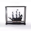 HomeRoots 34 Black Glass Standard Display Stand