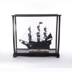 HomeRoots 34 Black Glass Standard Display Stand