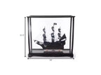 HomeRoots 34 Espositore standard in vetro nero