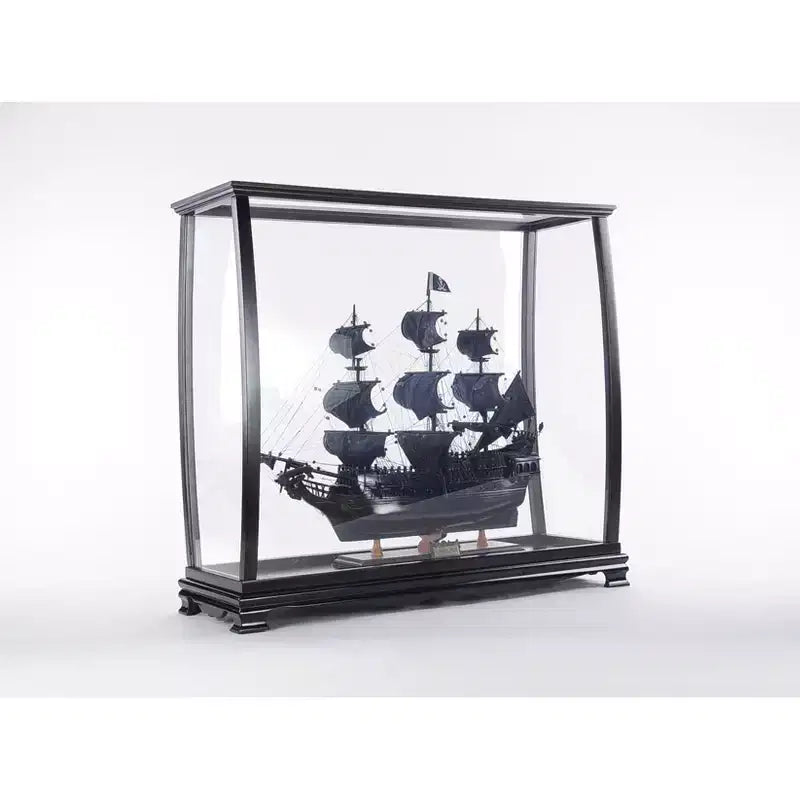 HomeRoots 34 Espositore standard in vetro nero