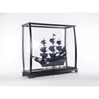HomeRoots 34 Espositore standard in vetro nero