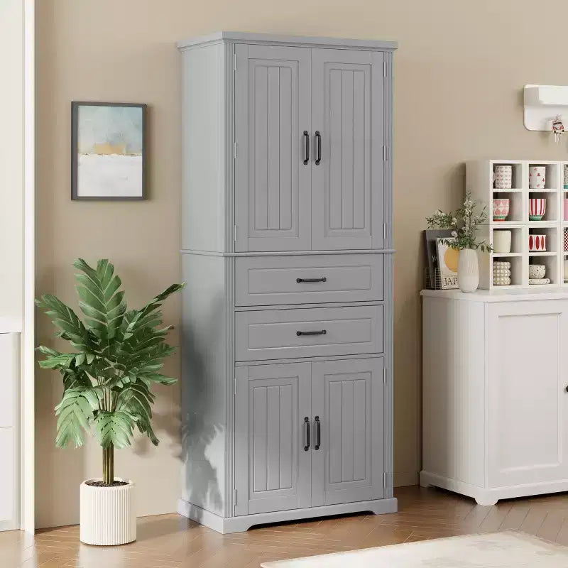 Christopher Knight Home Walter Armoire de rangement multifonctionnel moderne avec 2 tiroirs et étagères réglables