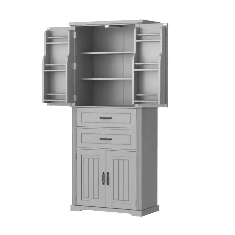 Christopher Knight Home Walter Armoire de rangement multifonctionnel moderne avec 2 tiroirs et étagères réglables