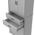 Christopher Knight Home Walter Armoire de rangement multifonctionnel moderne avec 2 tiroirs et étagères réglables