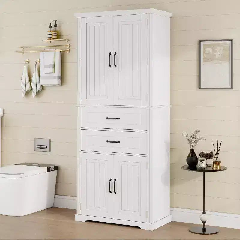 Christopher Knight Home Walter Armoire de rangement multifonctionnel moderne avec 2 tiroirs et étagères réglables