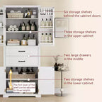 Christopher Knight Home Walter Armoire de rangement multifonctionnel moderne avec 2 tiroirs et étagères réglables