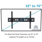 Supporto da parete per TV grande Karl Home da 32" a 70" con livella a bolla d'aria per TV