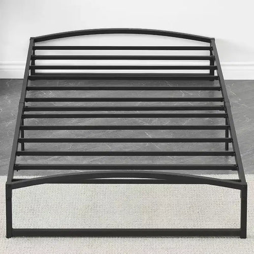 10 Inches High Metal Platform Bed Frame, Metal Slat Support, No Box Spring Needed