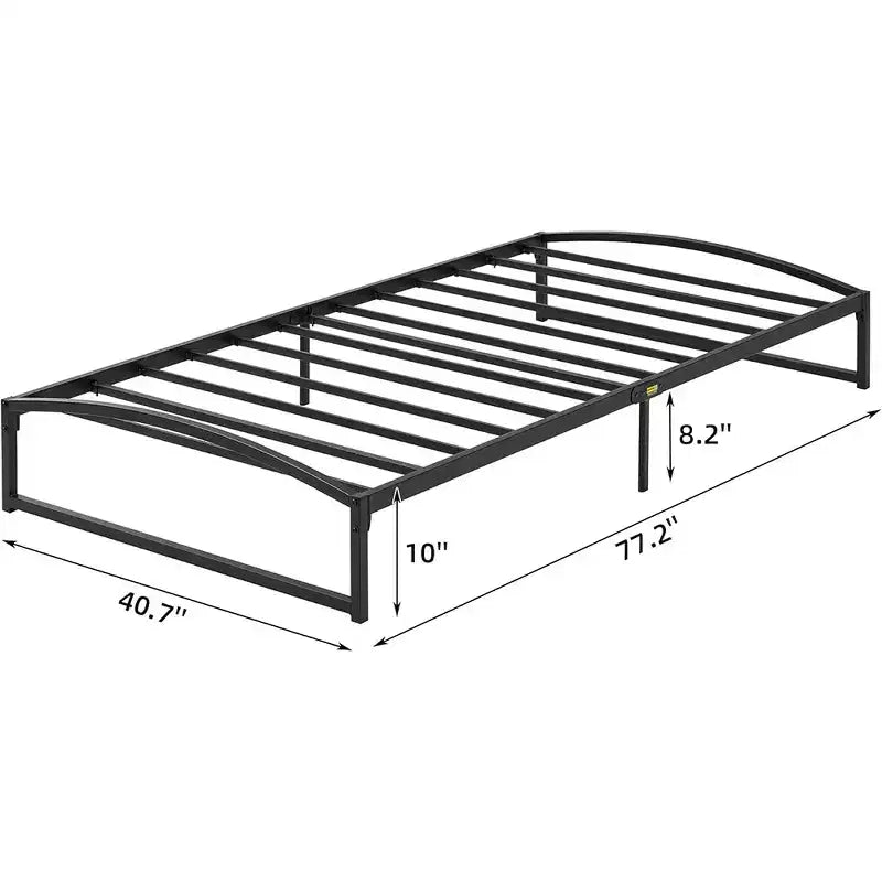Cadre de lit plateforme en métal de 25 cm de haut, support à lattes métalliques, pas besoin de sommier tapissier