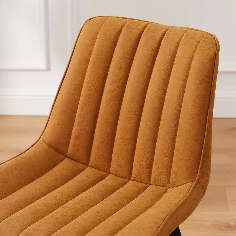 Chaise de salle à manger pivotante Art Leon Mid-century Modern en similicuir, lot de 2