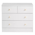 Commode de chambre Karl Home blanche à 4 tiroirs en panneaux de particules, 66 cm de largeur