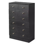 Cassettiera Karl Home a 7 cassetti in truciolato nero, larga 66 cm