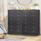 Cassettiera Karl Home a 7 cassetti in truciolato nero, larga 66 cm