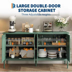 Buffet de 150 cm de large, Armoire de rangement de cuisine, Console en bois, Meuble décoratif de bar à café pour salon, salle à manger, entrée