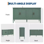 Buffet de 150 cm de large, Armoire de rangement de cuisine, Console en bois, Meuble décoratif de bar à café pour salon, salle à manger, entrée