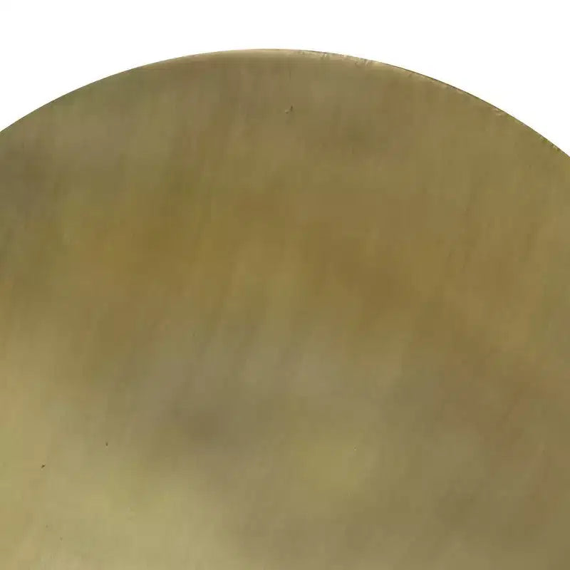 Table basse ronde Royal Hampton, forme tambour, laiton antique ombré, 34,5 pouces -