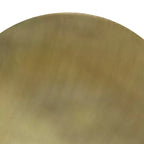Table basse ronde Royal Hampton, forme tambour, laiton antique ombré, 34,5 pouces -