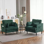 Fauteuil accent tonneau Karl Home Modern en velours côtelé pour salon ou chambre