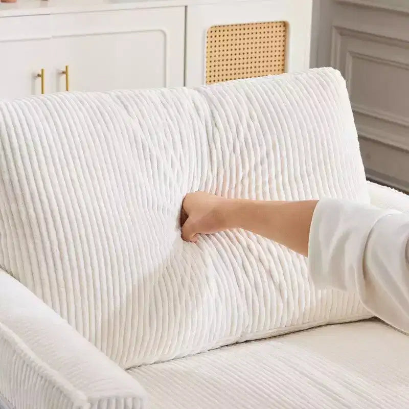 Poltrona a botte moderna in velluto a coste Karl per soggiorno camera da letto