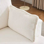 Fauteuil accent tonneau Karl Home Modern en velours côtelé pour salon ou chambre