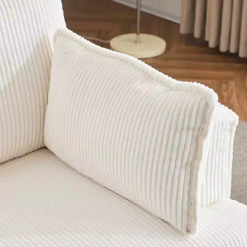 Poltrona a botte moderna in velluto a coste Karl per soggiorno camera da letto