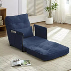Mjkone Divano letto singolo pieghevole multifunzione, letto futon, divano pigro con cuscini, schienale regolabile in 6 posizioni