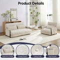 Mjkone Muti-Functional Folding Sofa Bed,Floor Sofa Bed Set,Lazy Sofa with Pillows,6 Position Adjustable Backrest