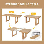 Set da Pranzo Merax da 7 Pezzi con Tavolo Allungabile e 6 Sedie Imbottite