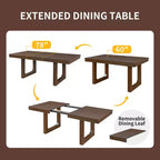 Set da Pranzo Merax da 7 Pezzi con Tavolo Allungabile e 6 Sedie Imbottite
