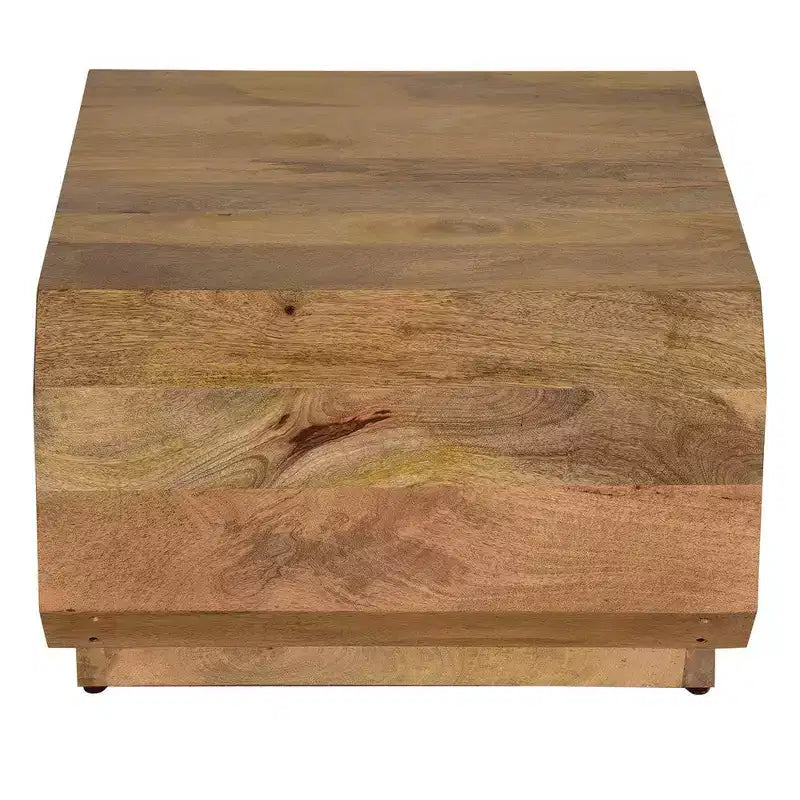 Tavolino da caffè Royal Hampton a cubo cavo realizzato a mano in legno di mango marrone naturale, 76 cm -