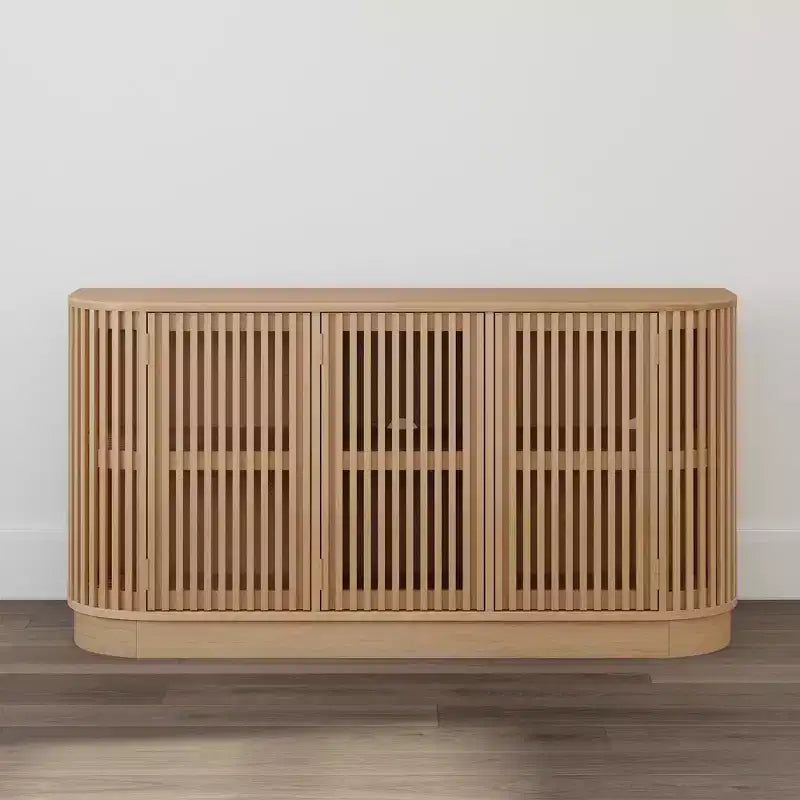 Madia in Legno Massello Plank+Beam Contour con 3 Ante, Mobile TV da 150 cm per Soggiorno