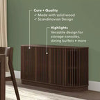 Madia in Legno Massello Plank+Beam Contour con 3 Ante, Mobile TV da 150 cm per Soggiorno