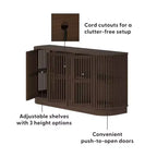 Madia in Legno Massello Plank+Beam Contour con 3 Ante, Mobile TV da 150 cm per Soggiorno