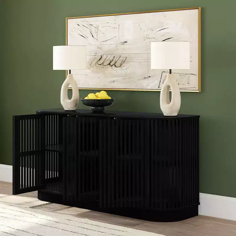 Madia in Legno Massello Plank+Beam Contour con 3 Ante, Mobile TV da 150 cm per Soggiorno