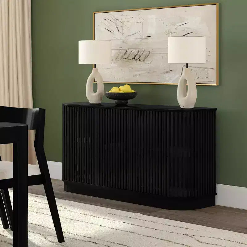 Madia in Legno Massello Plank+Beam Contour con 3 Ante, Mobile TV da 150 cm per Soggiorno