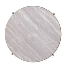 Table d'appoint ronde en fausse pierre Silas - Champagne - SEI