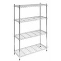 4-Tire Steel Rack Metal Shelf Adjustable Unit Garage Kitchen Storage,Chrome