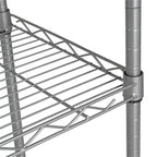 Étagère de rangement à 5 niveaux gris argenté