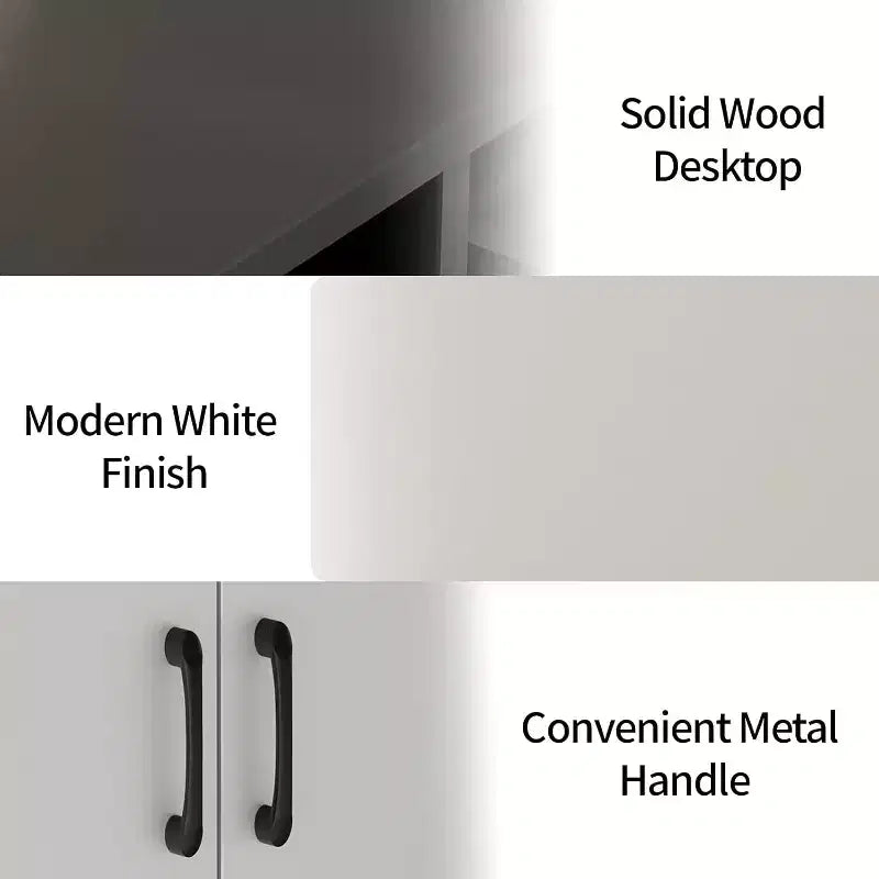 42.5 Credenza, Buffet Moderno da Caffè, Mobile Contenitore da Cucina in Legno con Ripiano Regolabile, per Soggiorno, Ingresso