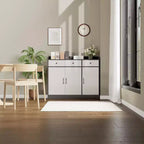 42.5 Credenza, Buffet Moderno da Caffè, Mobile Contenitore da Cucina in Legno con Ripiano Regolabile, per Soggiorno, Ingresso