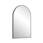Specchio ovale/ad arco in ferro battuto, Specchio effetto antico, Specchio da parete per bagno/camera da letto/soggiorno, Argento/Oro - ModernLuxe