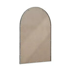 Specchio ovale/ad arco in ferro battuto, Specchio effetto antico, Specchio da parete per bagno/camera da letto/soggiorno, Argento/Oro - ModernLuxe