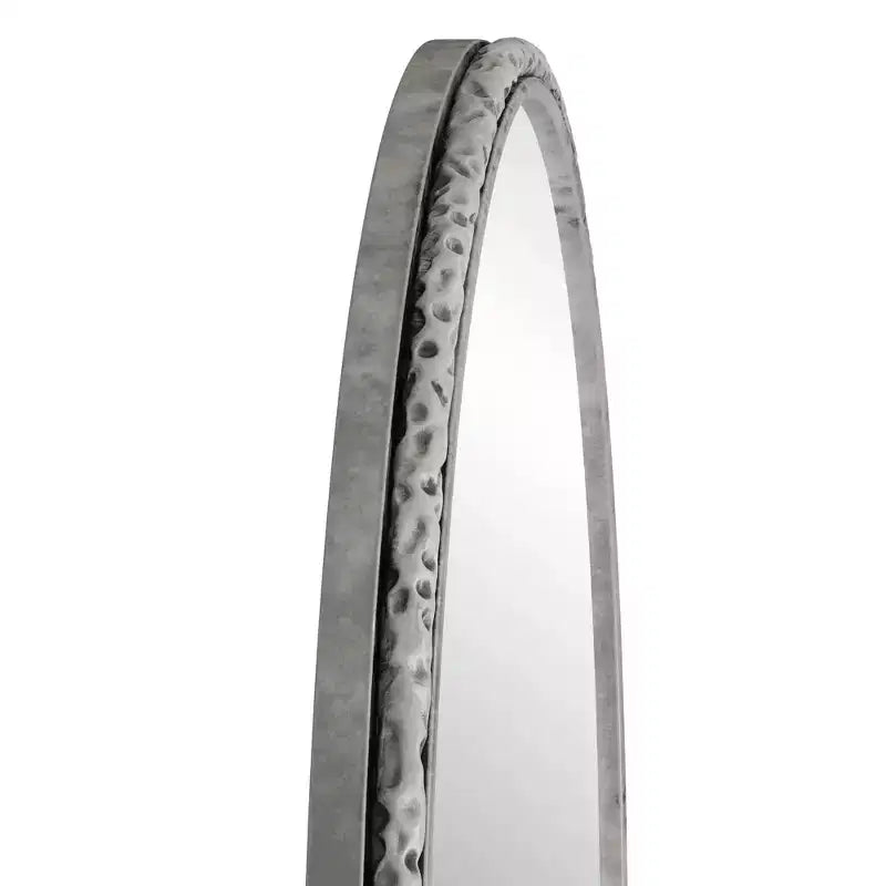 Specchio ovale/ad arco in ferro battuto, Specchio effetto antico, Specchio da parete per bagno/camera da letto/soggiorno, Argento/Oro - ModernLuxe